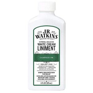 JR Watkins White Cream Liniment External Analgesic Camphor 11 fl oz Exp 09/2024